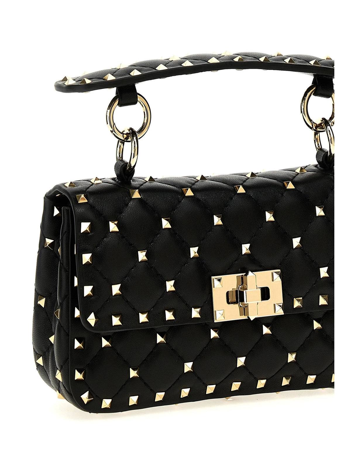 Valentino Garavani Baguette Handbag in black, Lamb Leather — view 3