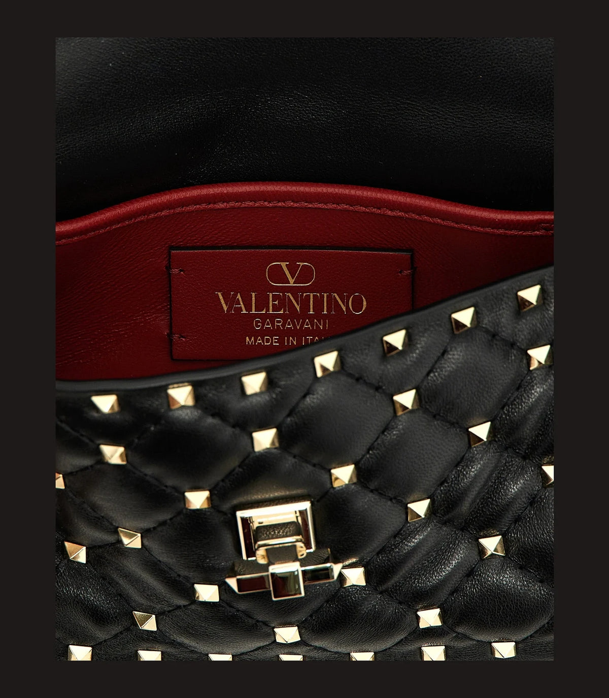 Valentino Garavani Baguette Handbag in black, Lamb Leather — view 4