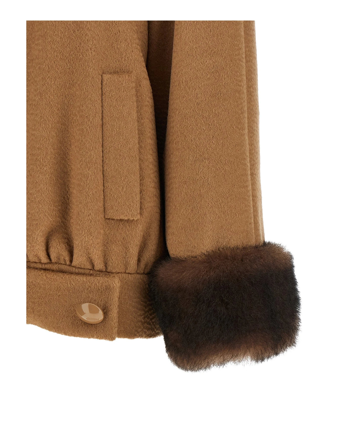 Valentino Garavani Bomber Jacket in brown, Lamb Fur — view 4