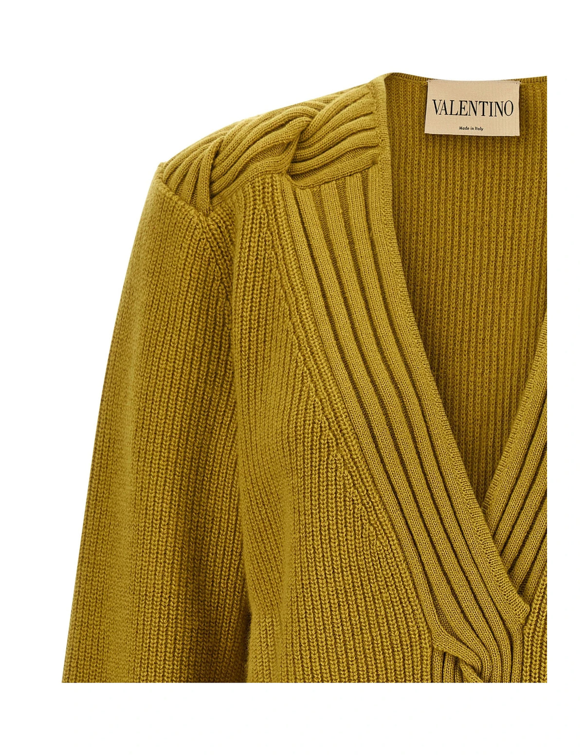 Valentino Garavani Cardigan in yellow, Virgin Wool — view 3