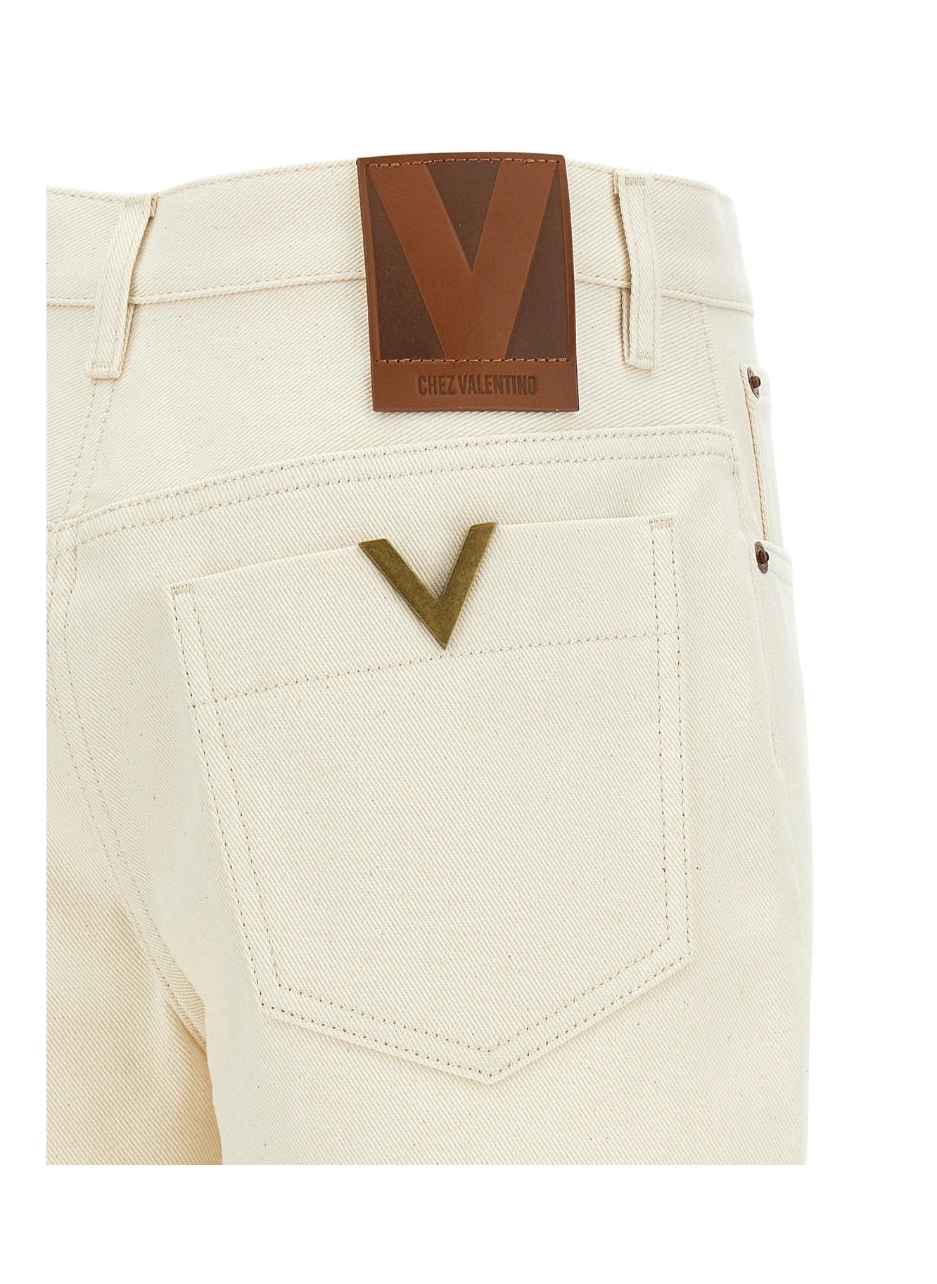 Valentino Garavani Chino Short in beige, Cotton — view 4