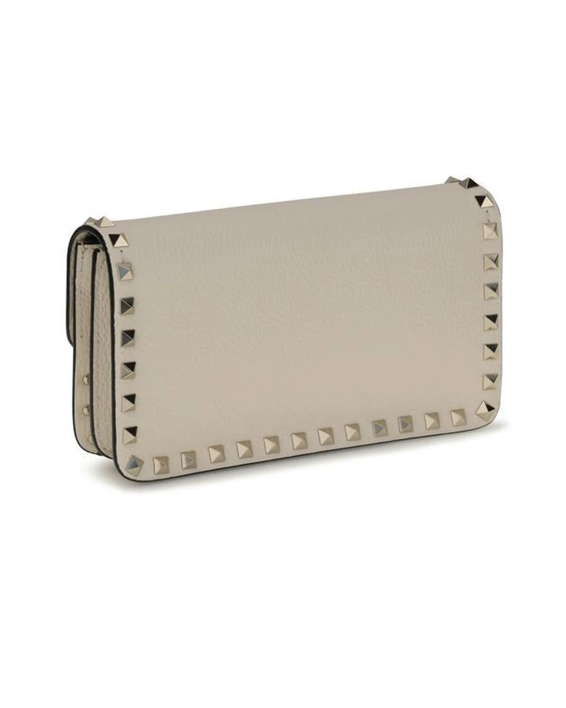 Valentino Garavani Clutch Bag in beige, Calf Leather — view 3