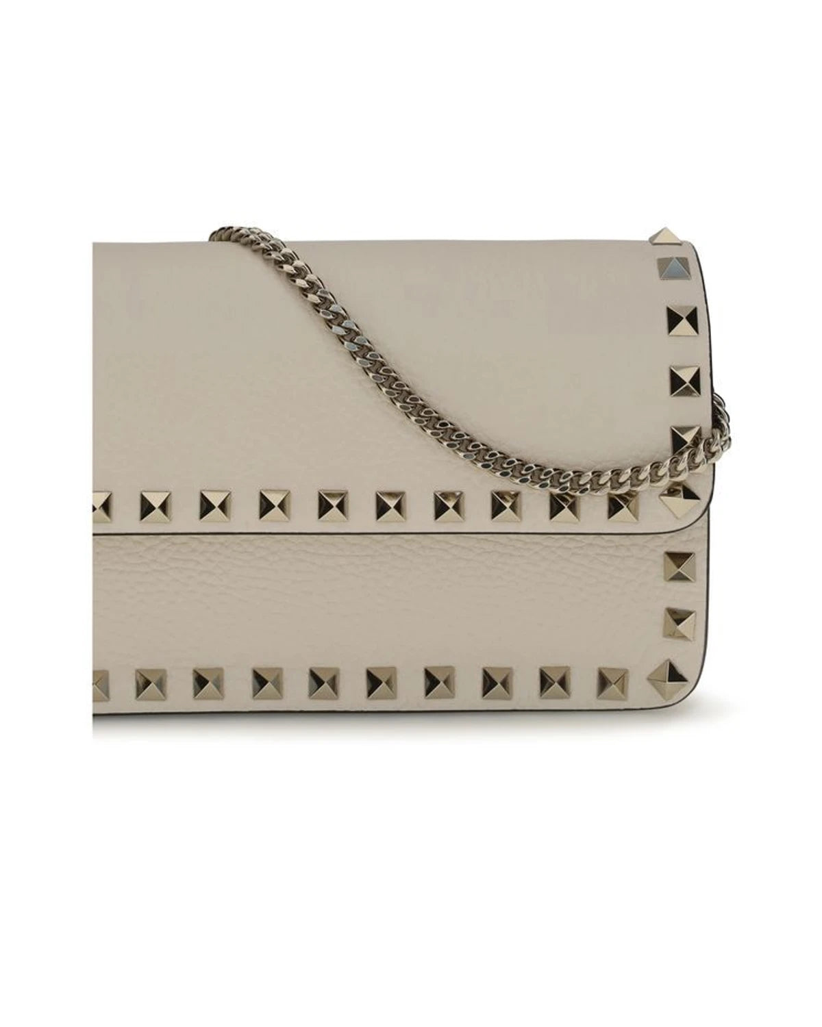 Valentino Garavani Clutch Bag in beige, Calf Leather — view 4