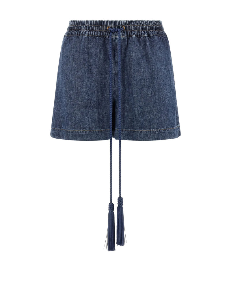 Valentino Garavani Denim Short in blue, Cotton