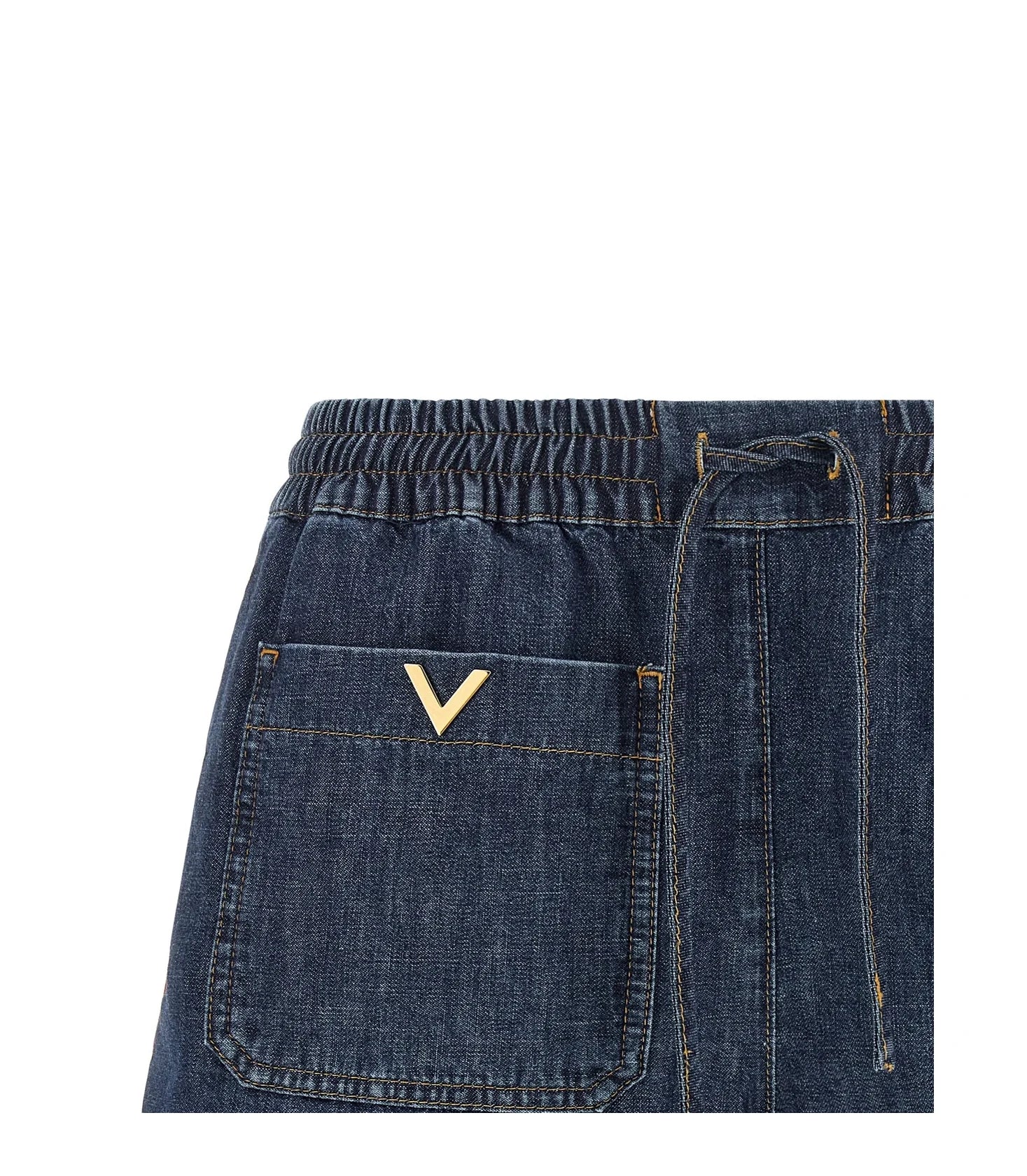 Valentino Garavani Denim Short in blue, Cotton — view 3