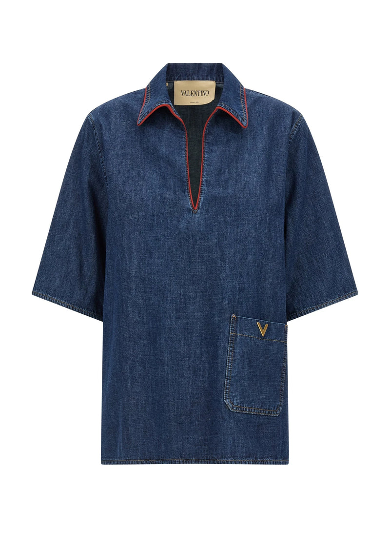 Valentino Garavani Dress Shirt in blue, Cotton