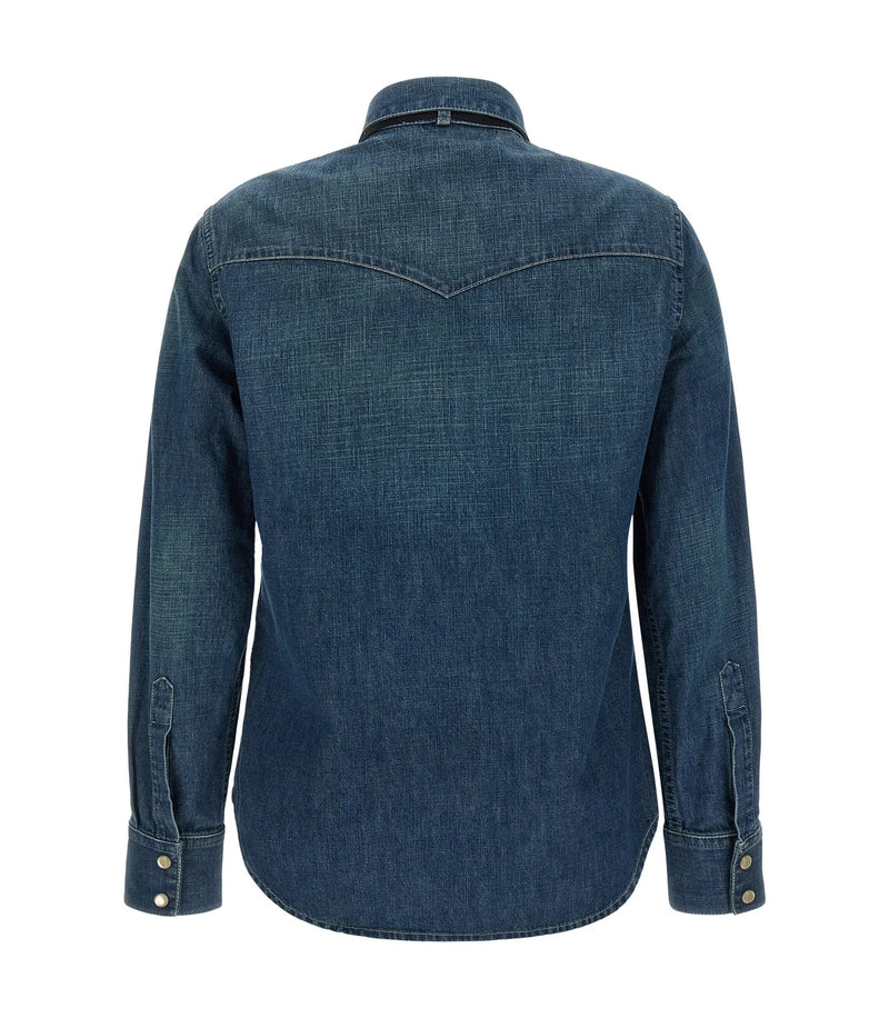 Valentino Garavani Dress Shirt in blue, Cotton — view 2