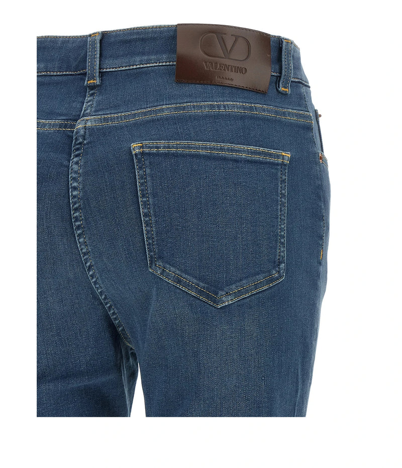Valentino Garavani Jean in blue, Cotton Denim — view 4