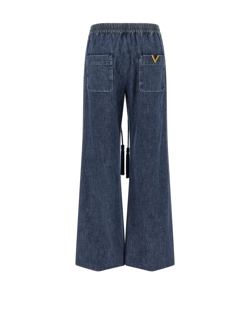 Valentino Garavani Jean in blue, Cotton — view 2
