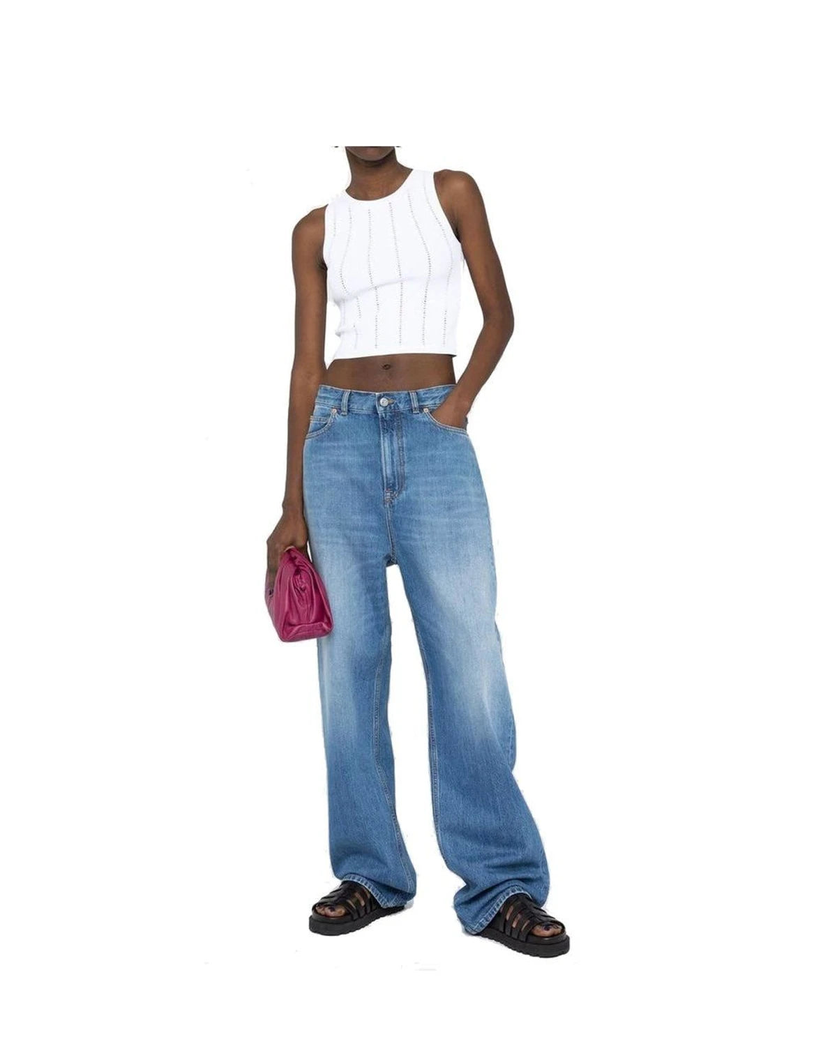 Valentino Garavani Jean in blue, Cotton — view 2