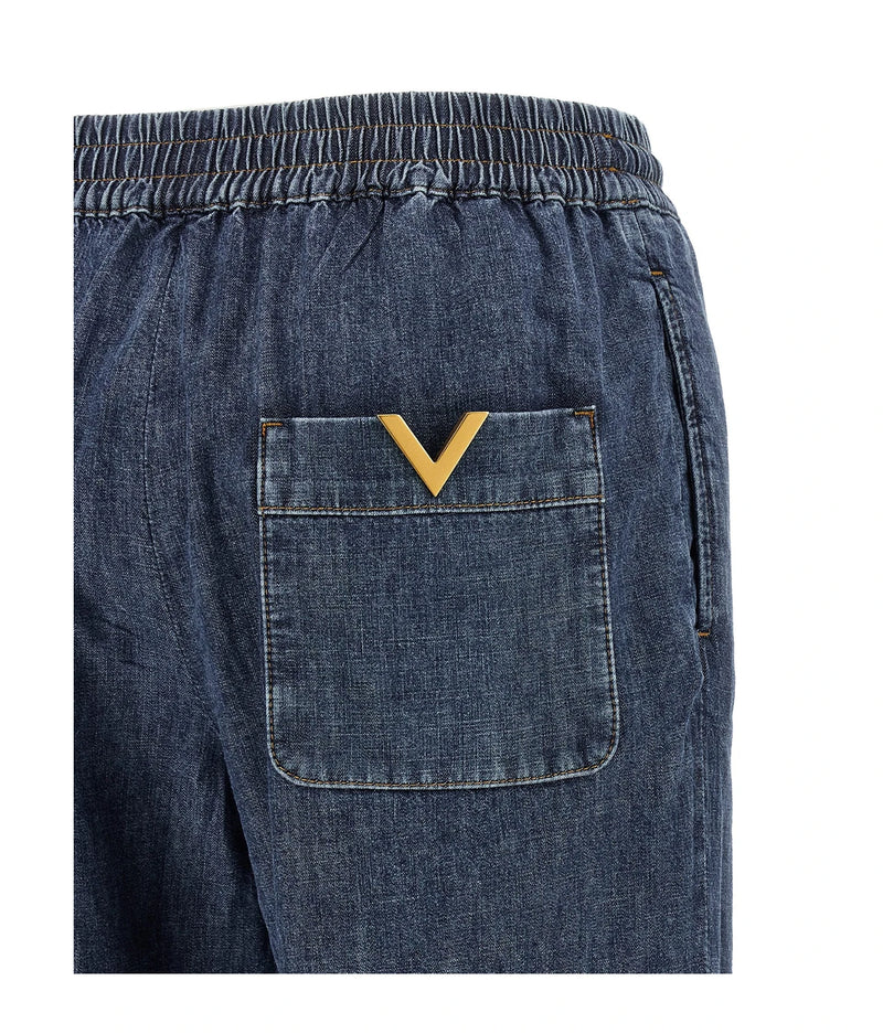 Valentino Garavani Jean in blue, Cotton — view 4