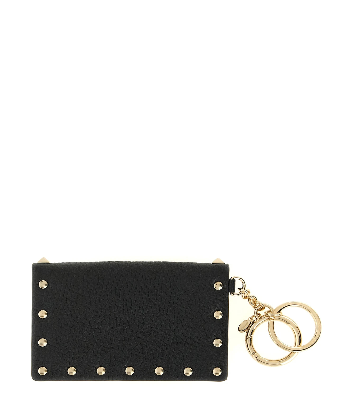 Valentino Garavani Keychain in black, Calfskin Leather — view 2