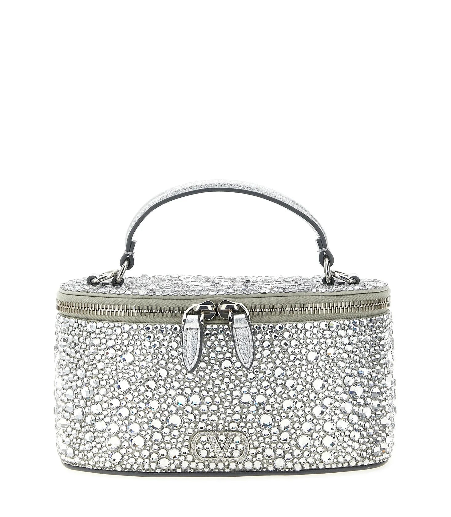 Valentino Garavani Makeup Bag in silver, Viscose
