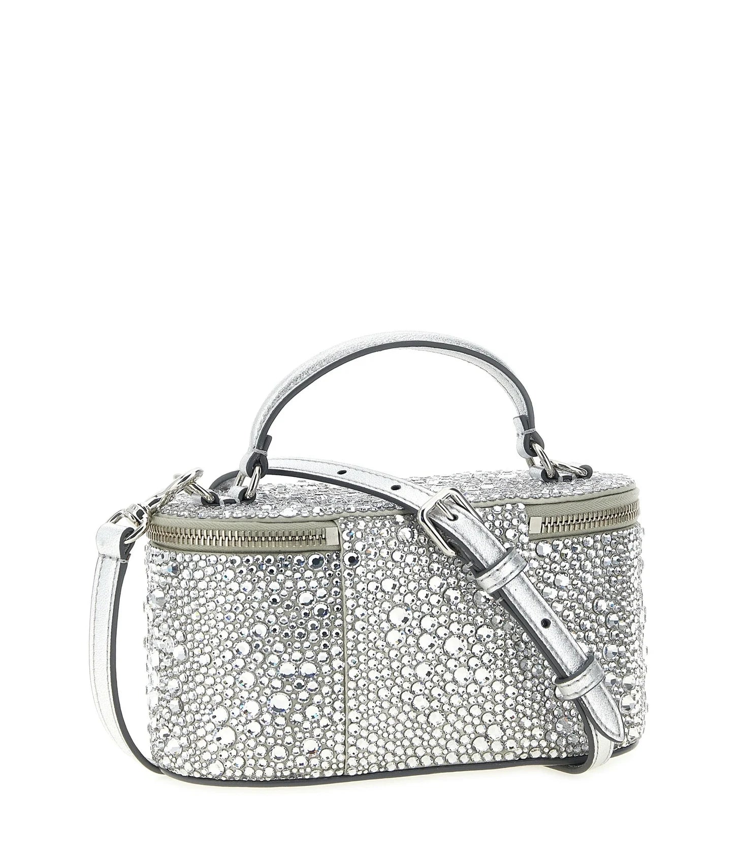 Valentino Garavani Makeup Bag in silver, Viscose — view 2
