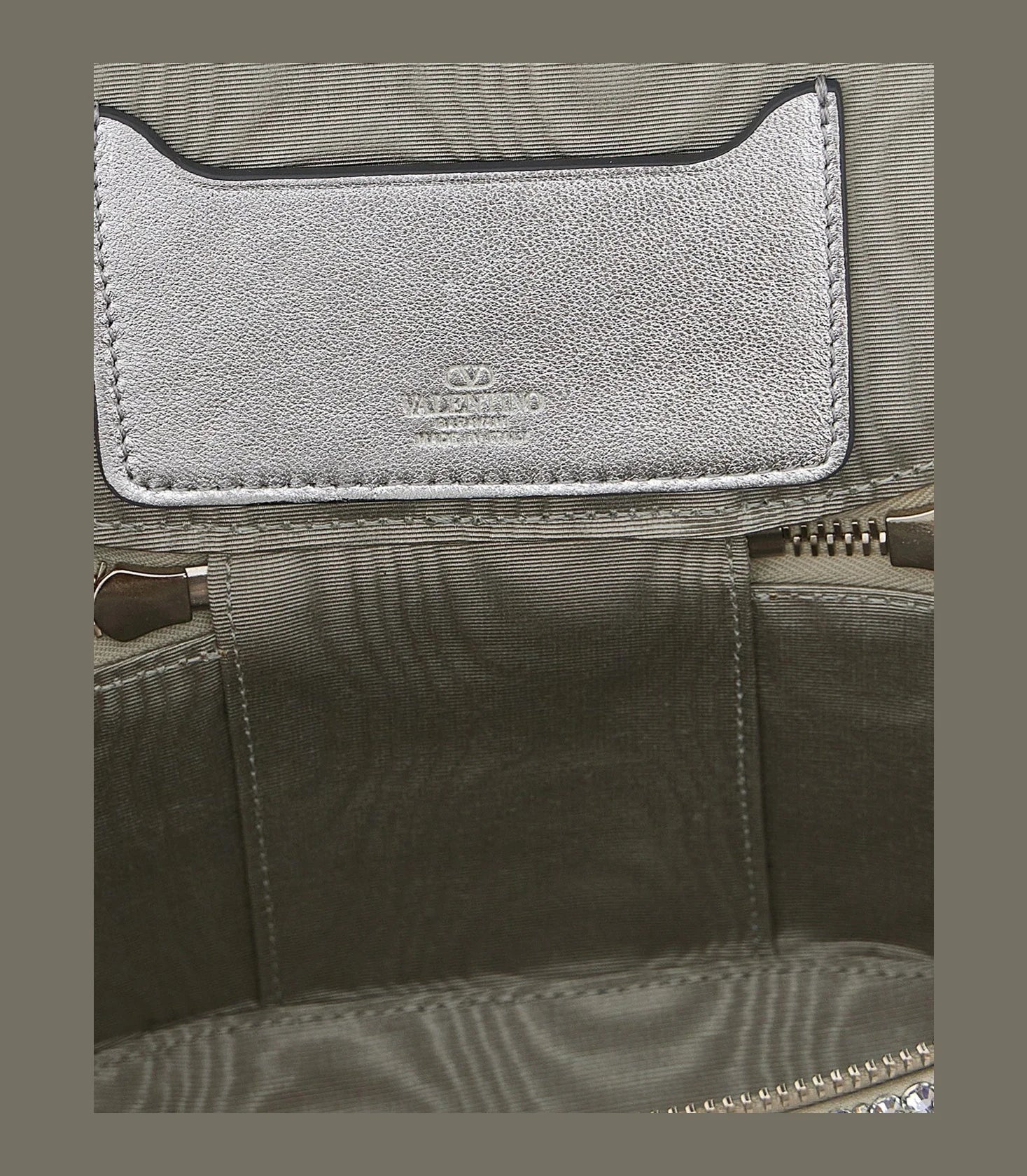 Valentino Garavani Makeup Bag in silver, Viscose — view 4