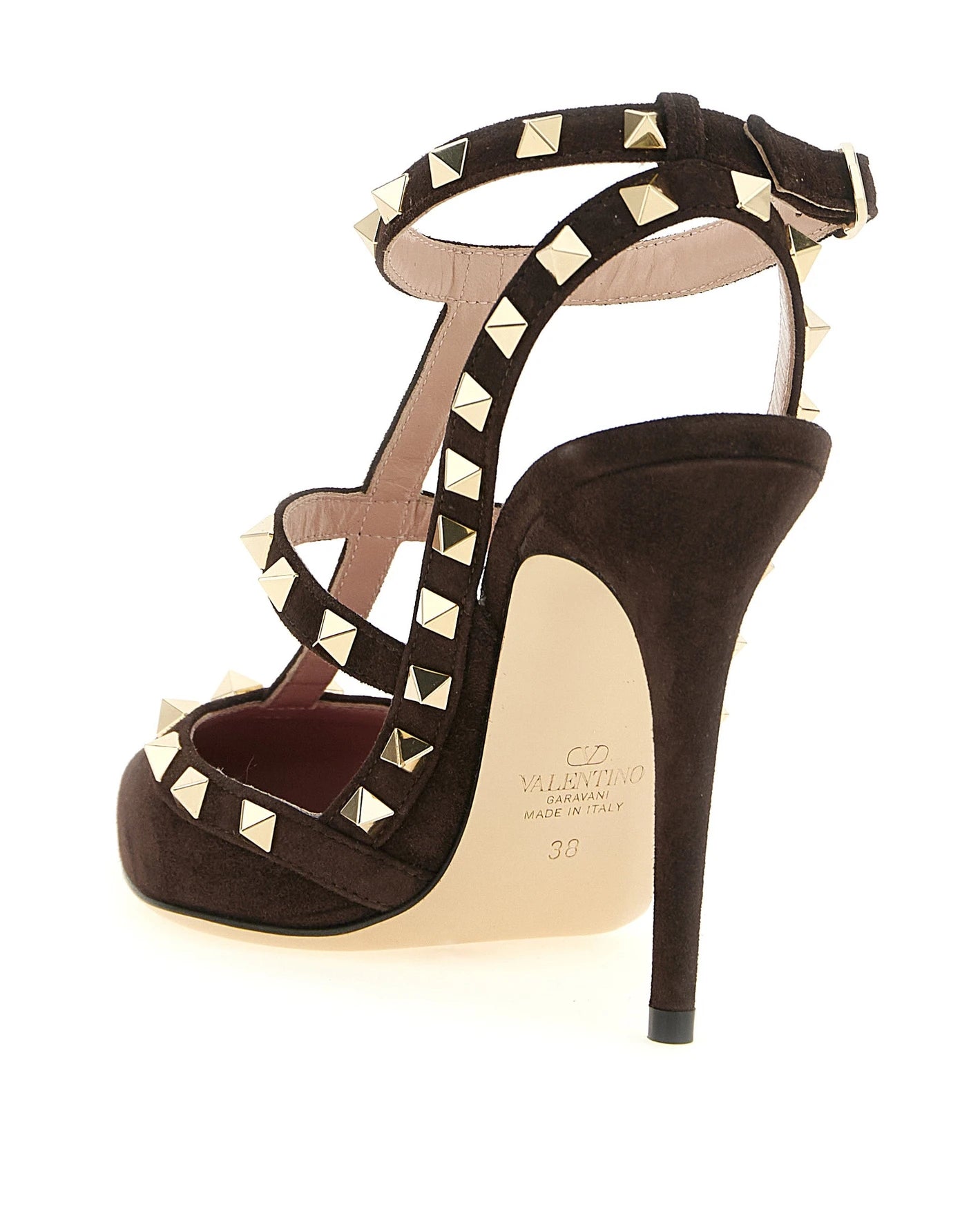 Valentino Garavani Pumps in brown, Calfskin Leather — view 3