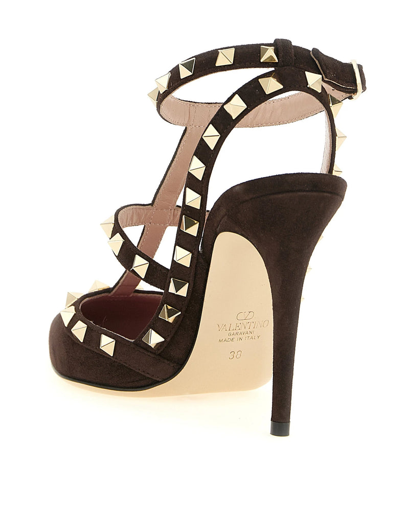 Valentino Garavani Pumps in brown, Calfskin Leather — view 3
