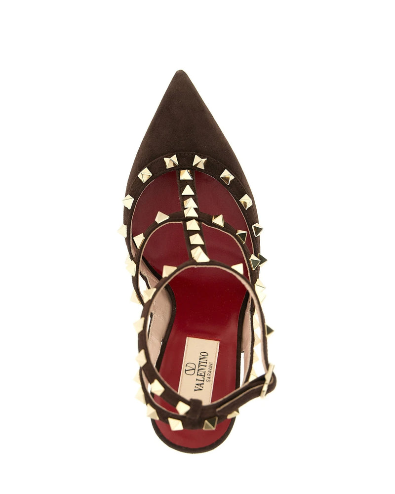 Valentino Garavani Pumps in brown, Calfskin Leather — view 4