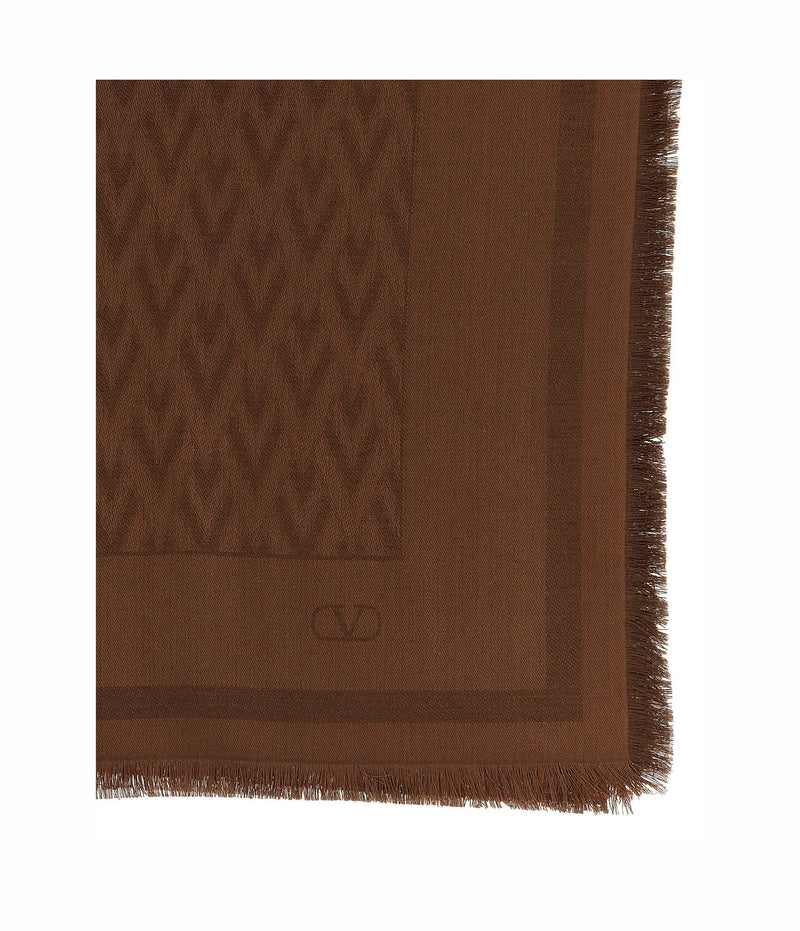 Valentino Garavani Scarves & Shawl in brown, Silk — view 2