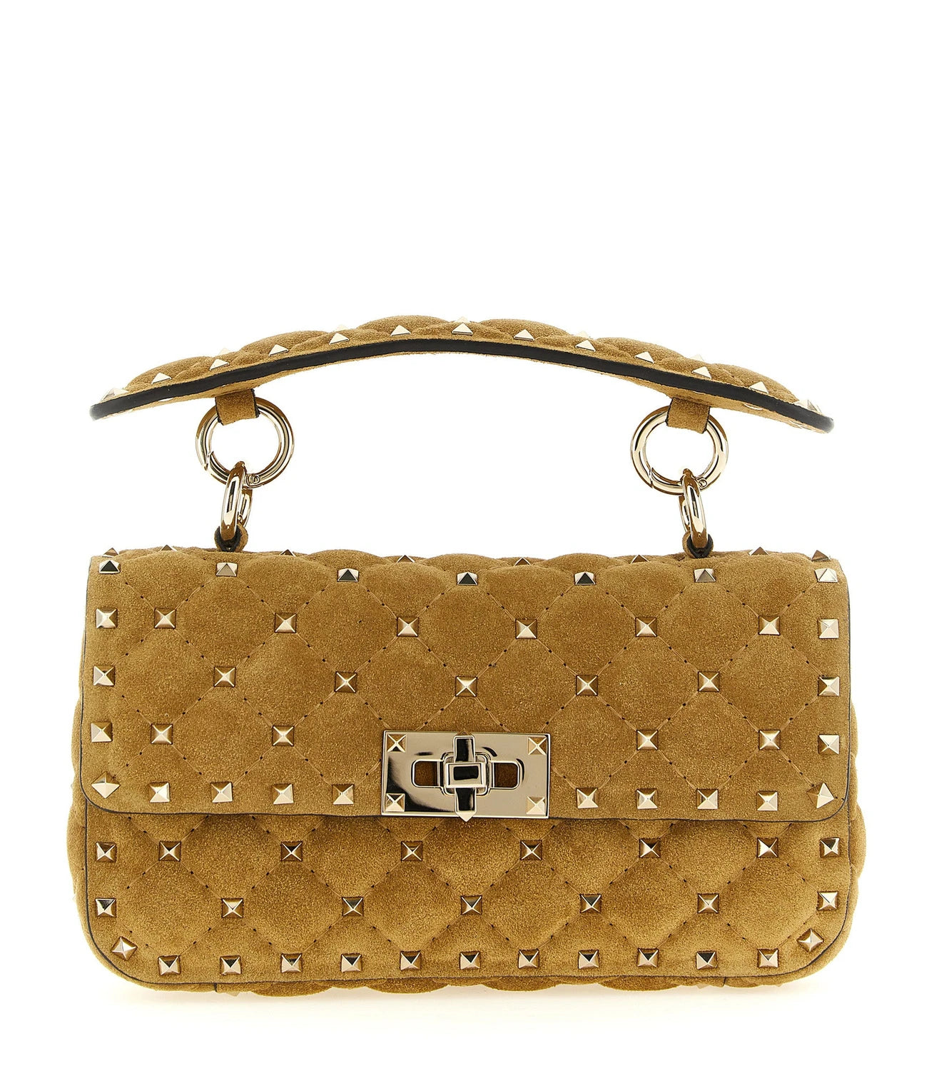 Valentino Garavani Shoulder Bag in beige, Calfskin Leather