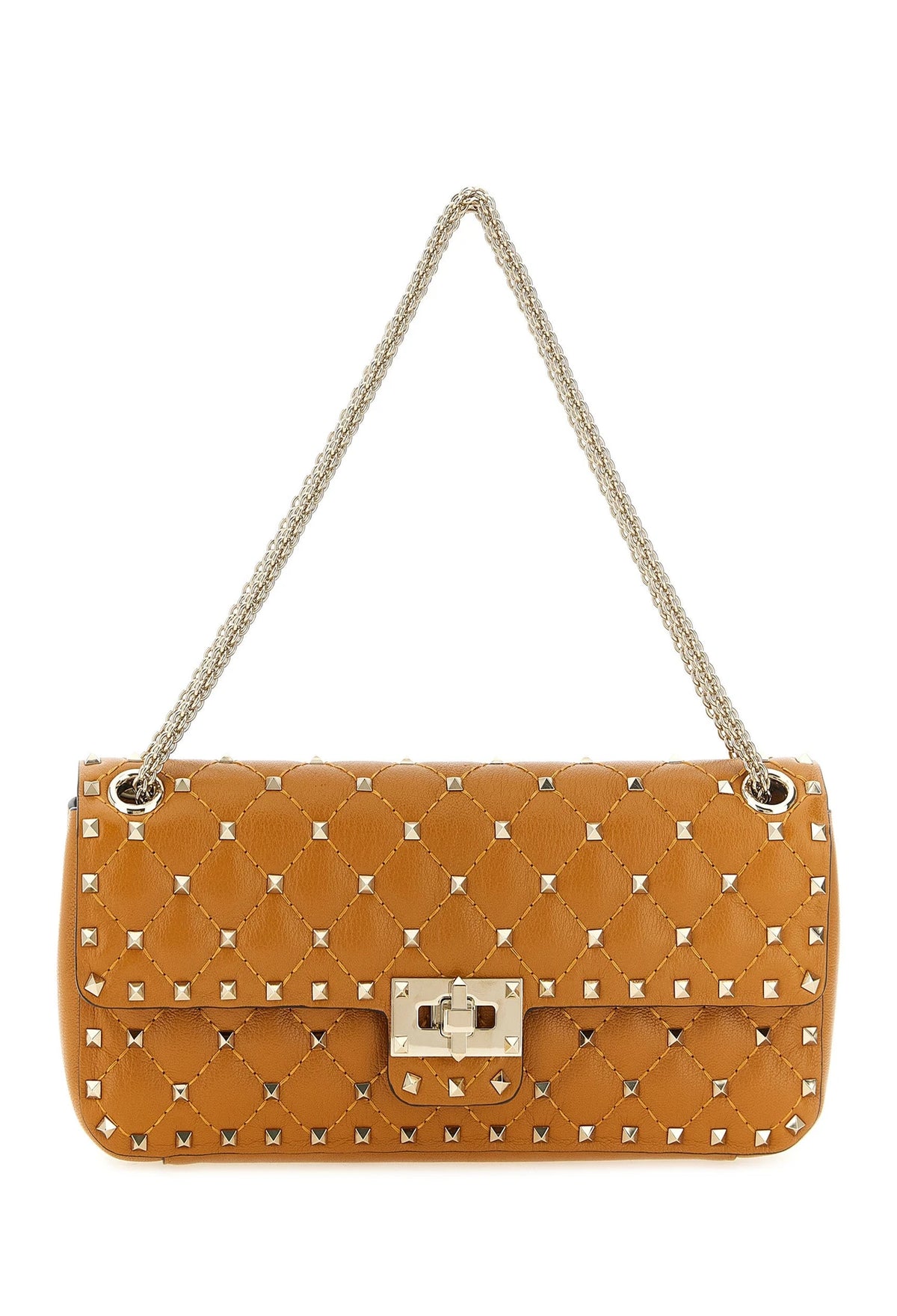 Valentino Garavani Shoulder Bag in orange, Goat Leather