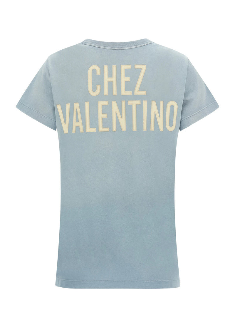 Valentino Garavani T-Shirt in blue, Cotton — view 2