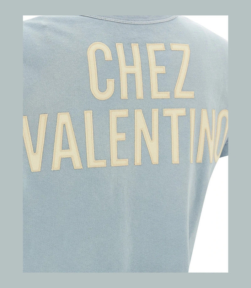 Valentino Garavani T-Shirt in blue, Cotton — view 4