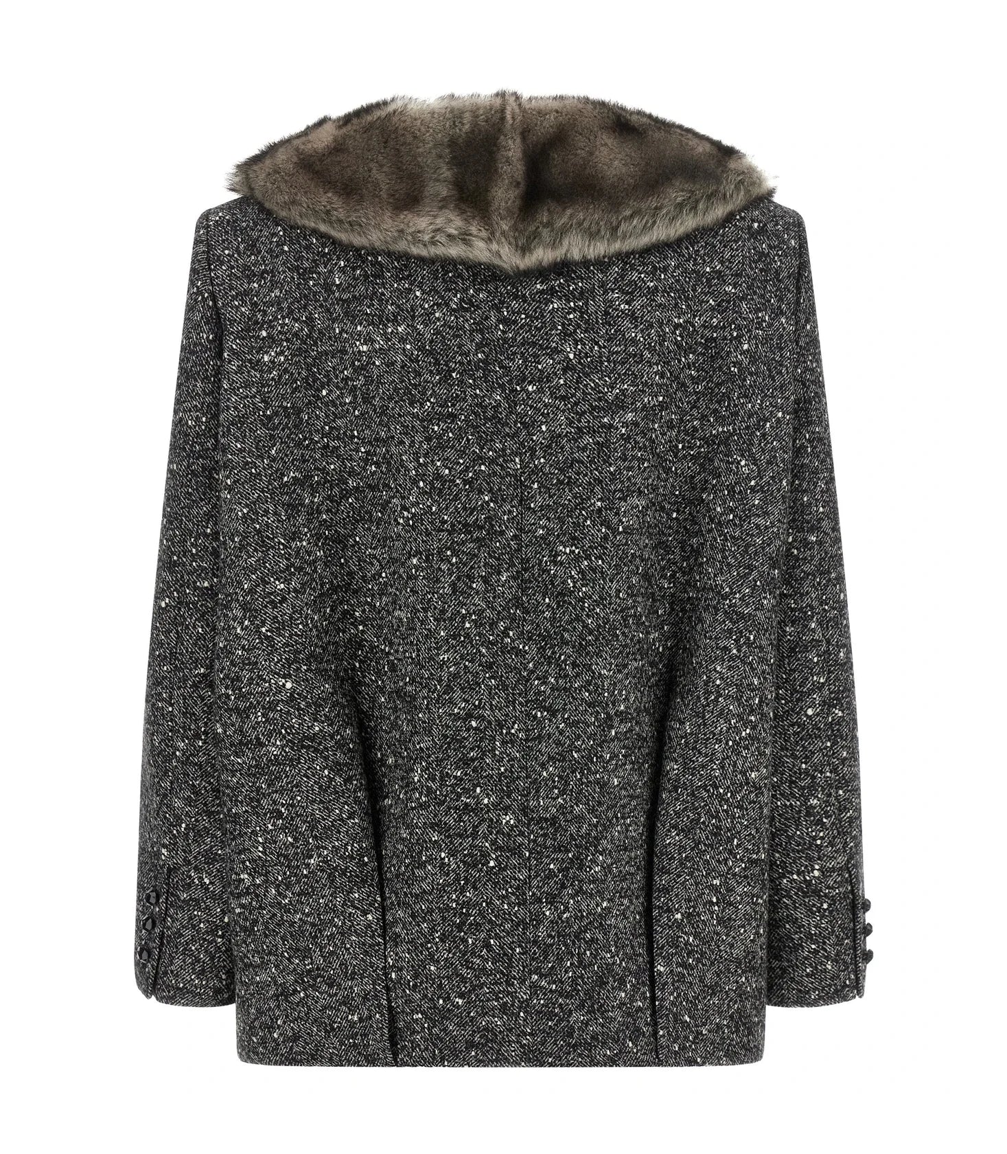 Valentino Garavani Wrap Coat in brown, Virgin Wool — view 2
