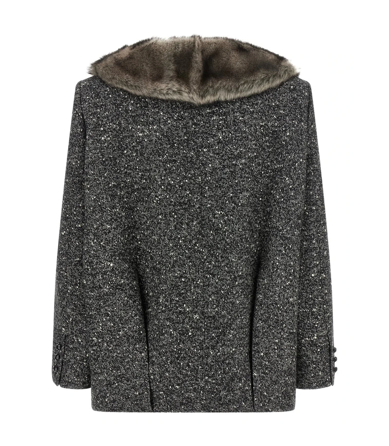 Valentino Garavani Wrap Coat in brown, Virgin Wool — view 2