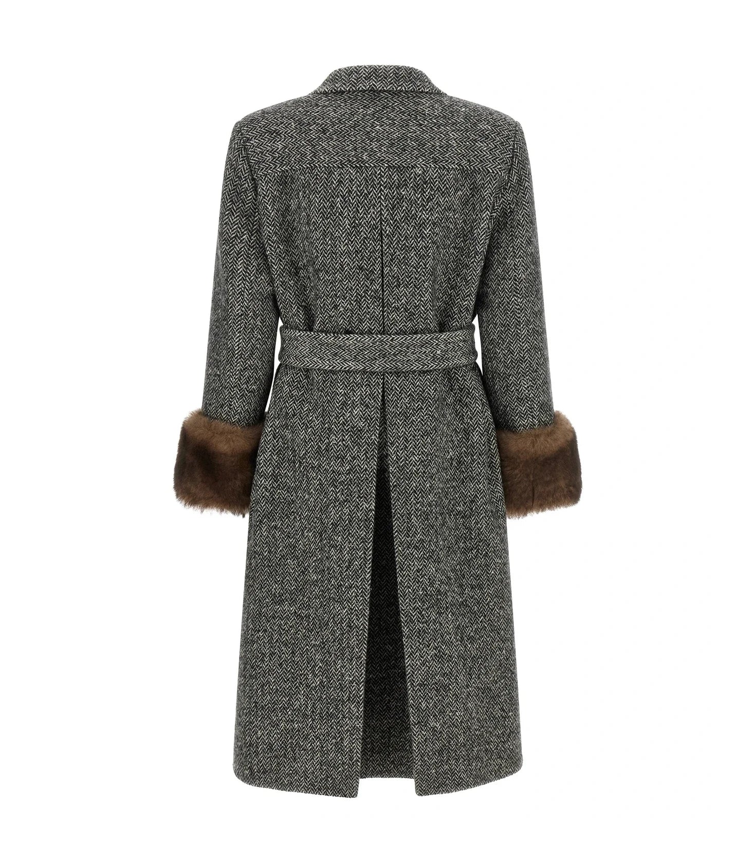 Valentino Garavani Wrap Coat in gray, Virgin Wool — view 2