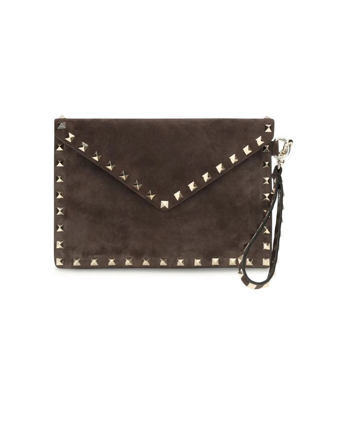 Valentino Garavani Wrist Bag in brown, Suede