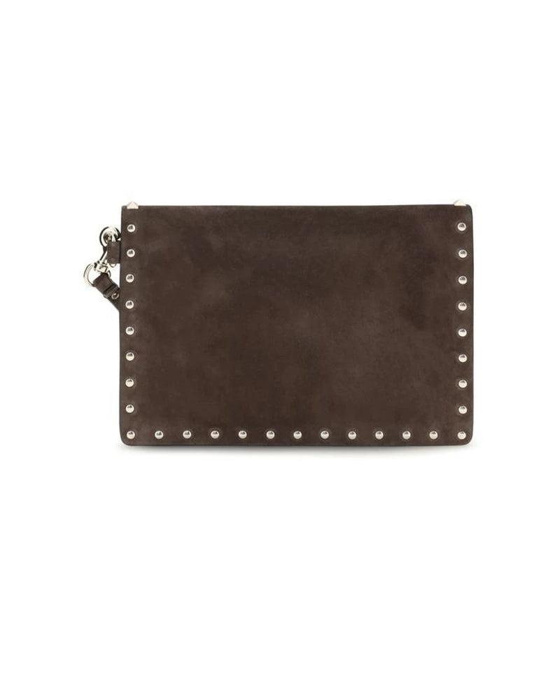 Valentino Garavani Wrist Bag in brown, Suede — view 2