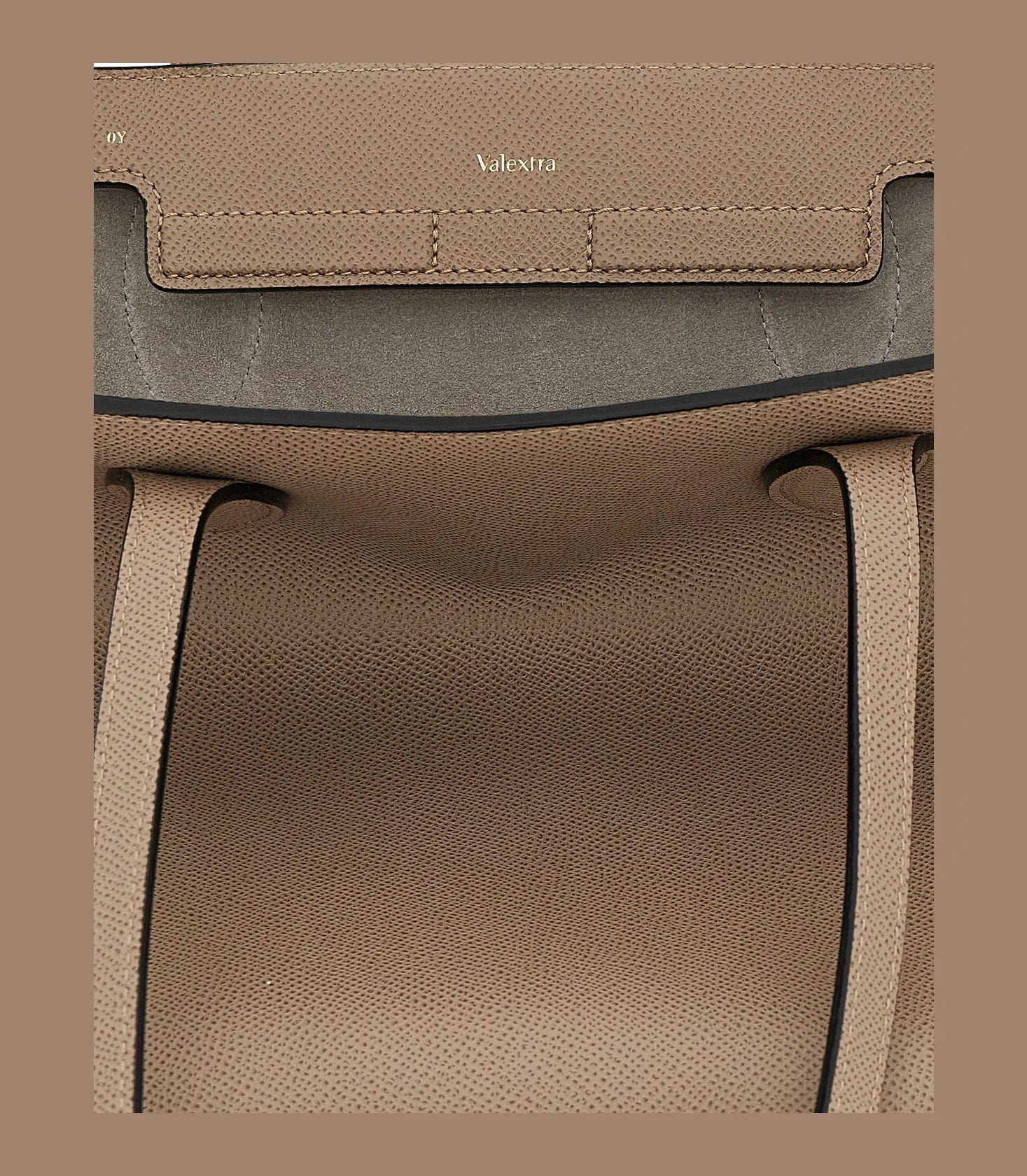 Valextra Tote Bag in beige, Calfskin Leather — view 4
