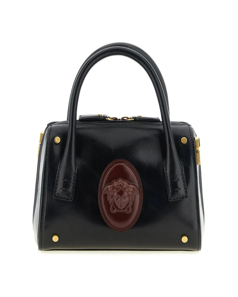Versace Satchel Bag in black, Calfskin Leather
