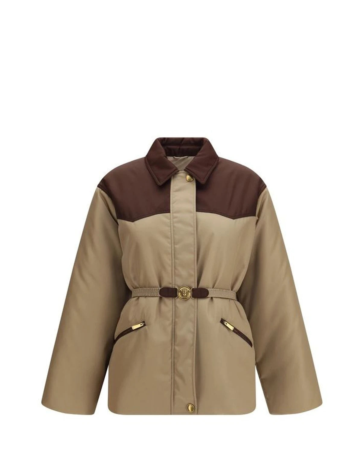 Versace Puffer Jacket in beige, Nylon