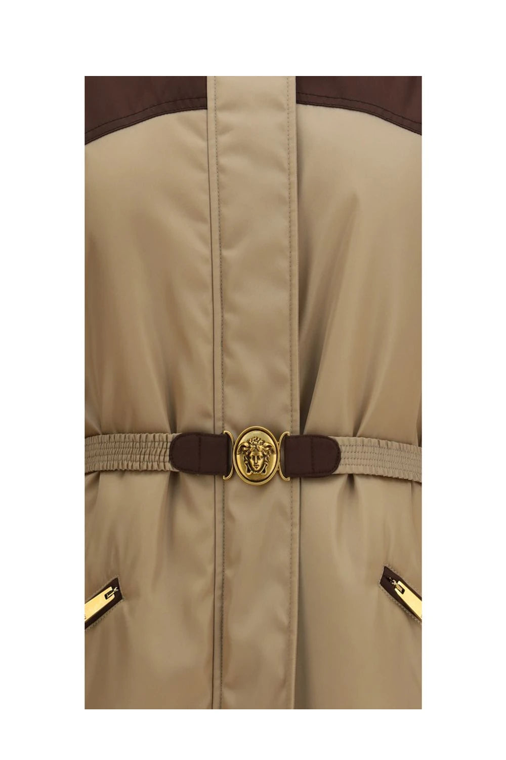 Versace Puffer Jacket in beige, Nylon — view 3
