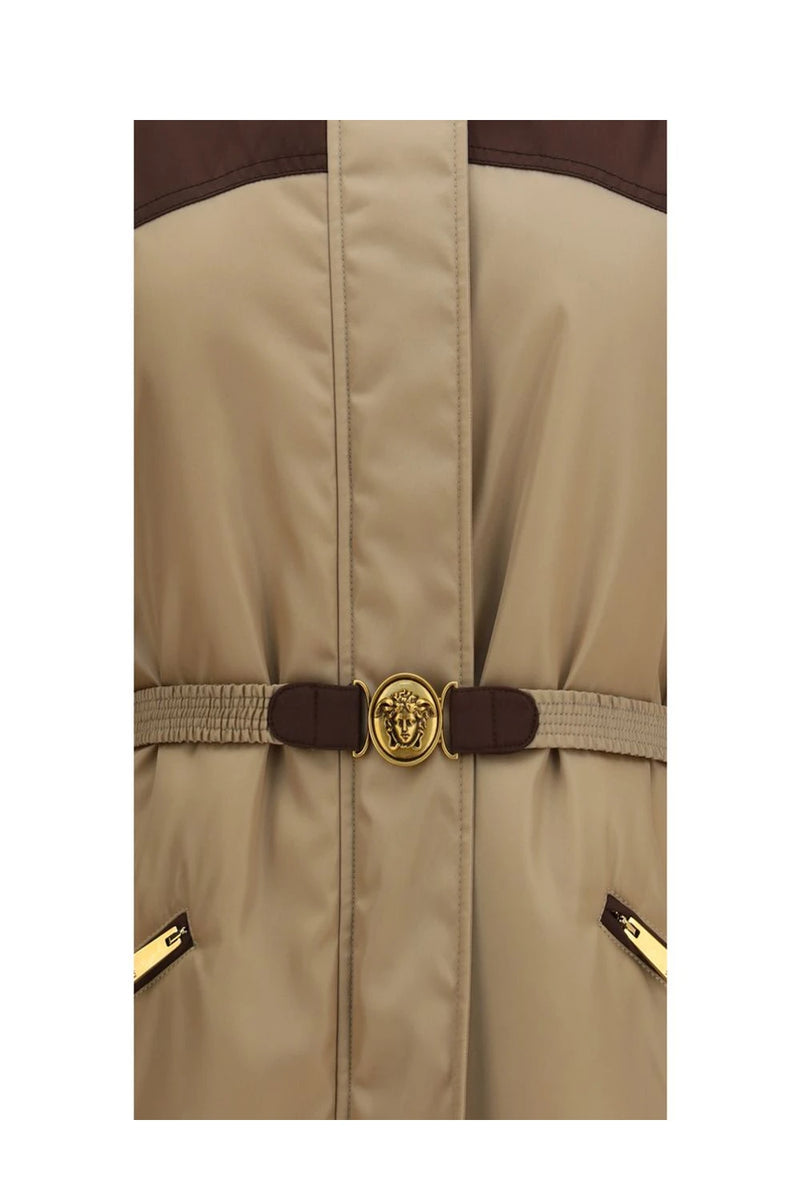 Versace Puffer Jacket in beige, Nylon — view 3