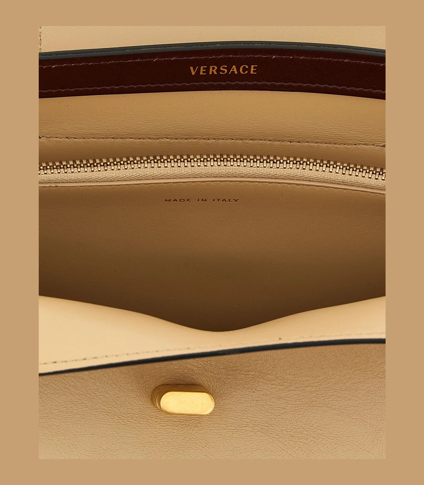 Versace Shoulder Bag in beige, Calfskin Leather — view 4