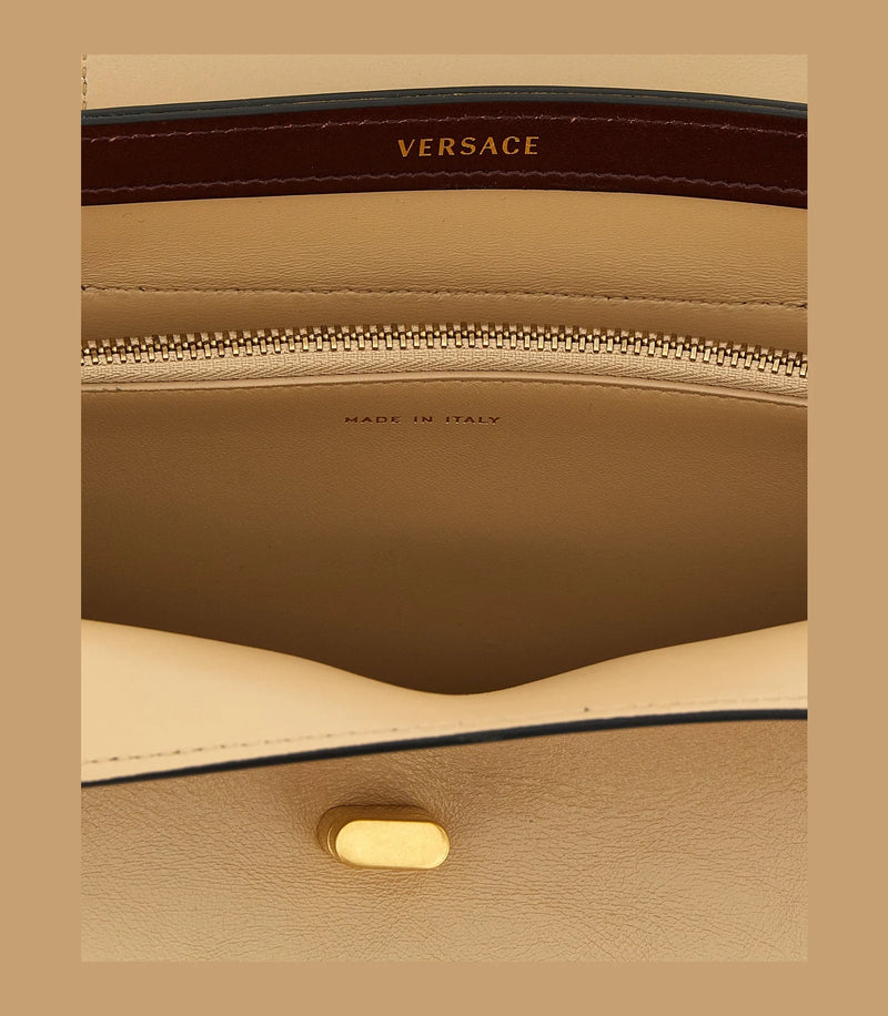 Versace Shoulder Bag in beige, Calfskin Leather — view 4