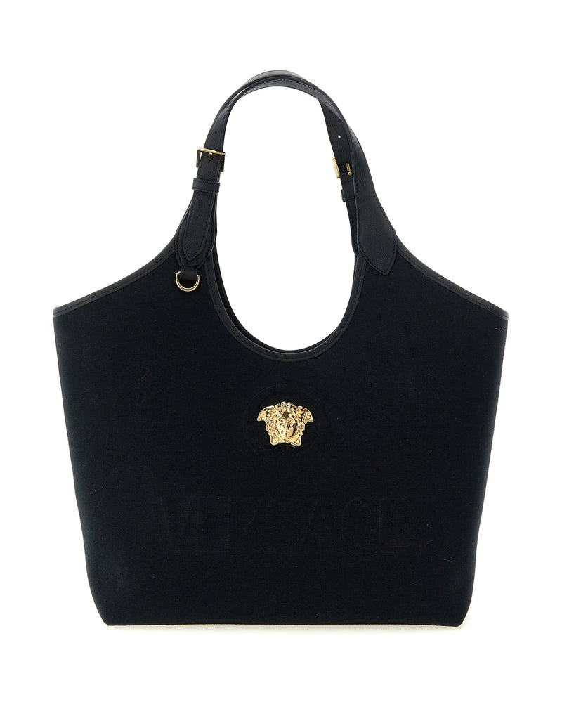 Versace Tote Bag in black, Cotton