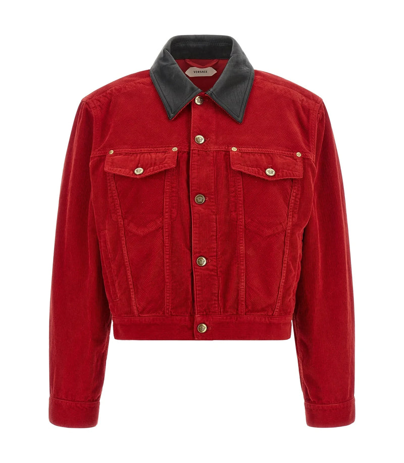 Versace Trucker Jacket in red