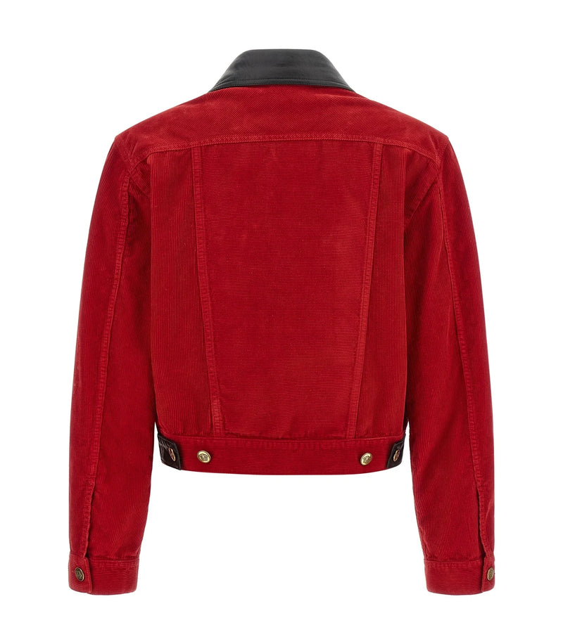 Versace Trucker Jacket in red — view 2