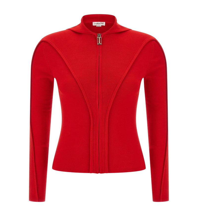 Victoria Beckham Cardigan in red, Wool