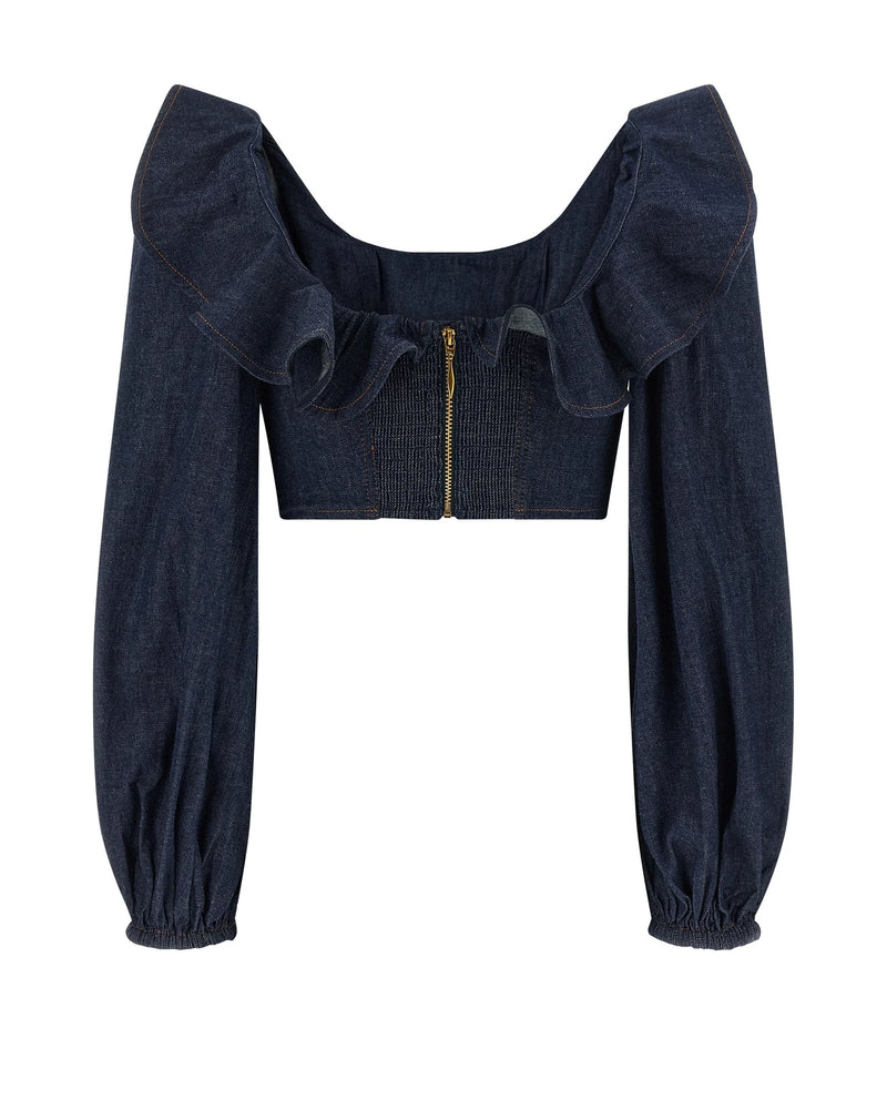 Zimmermann Blouse in blue, Cotton — view 2