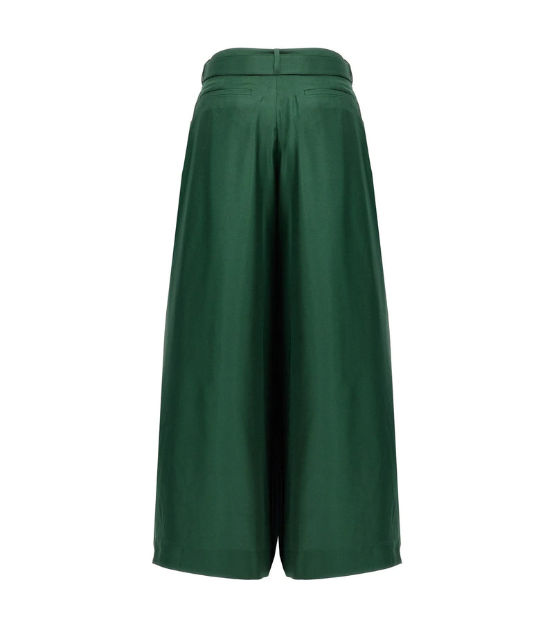 Zimmermann Palazzo Pant in green, Silk — view 2