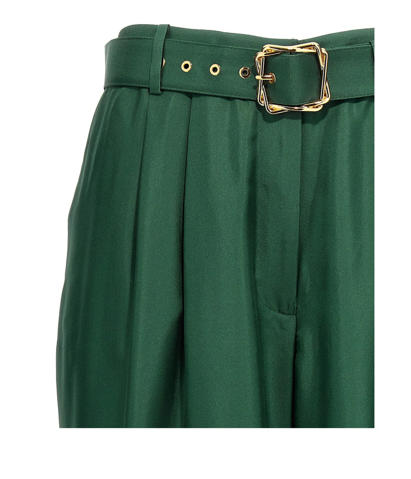 Zimmermann Palazzo Pant in green, Silk — view 3
