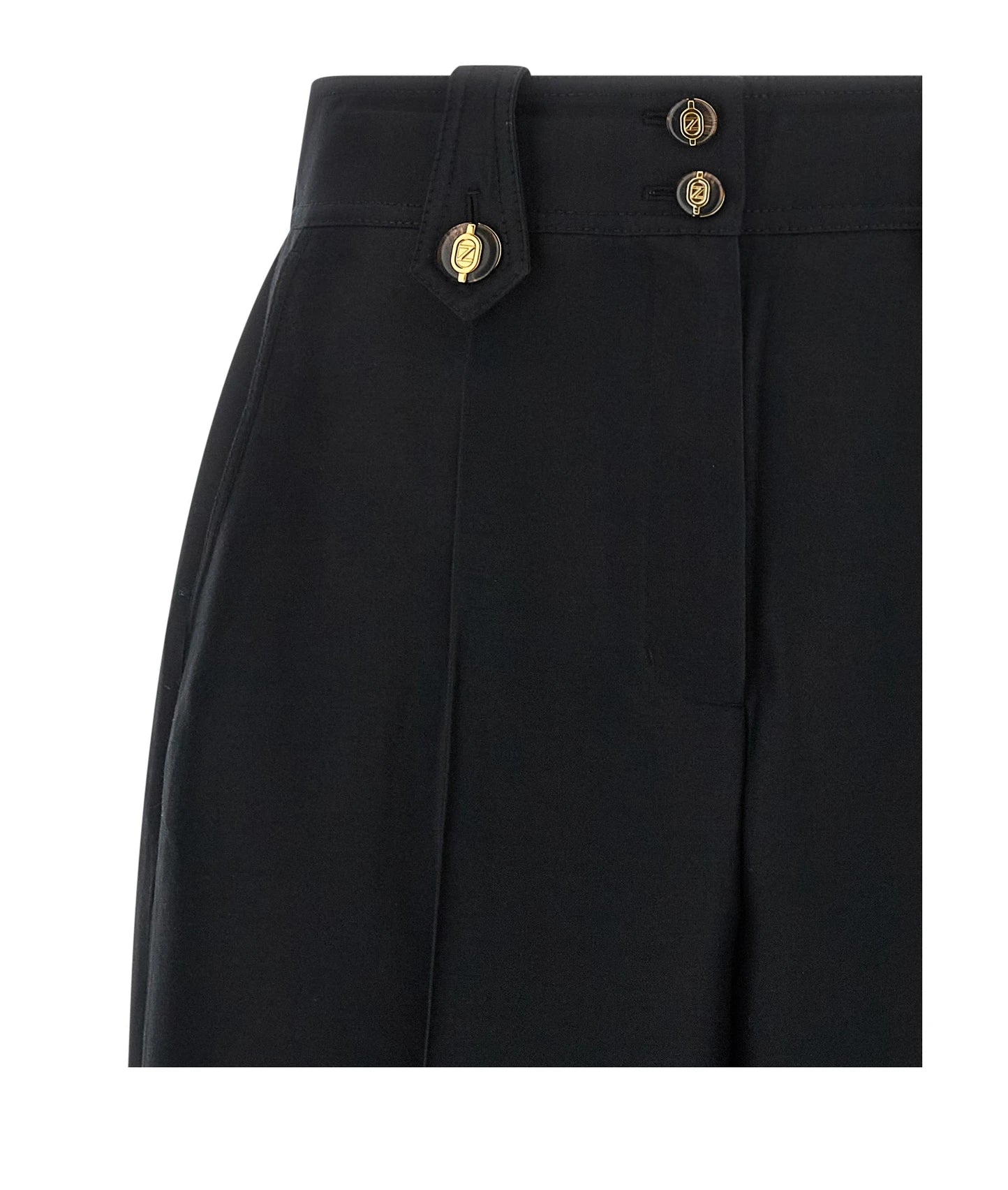 Zimmermann Short Trouser in black, Wool — view 3